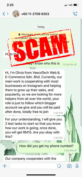 Scam alert example 5