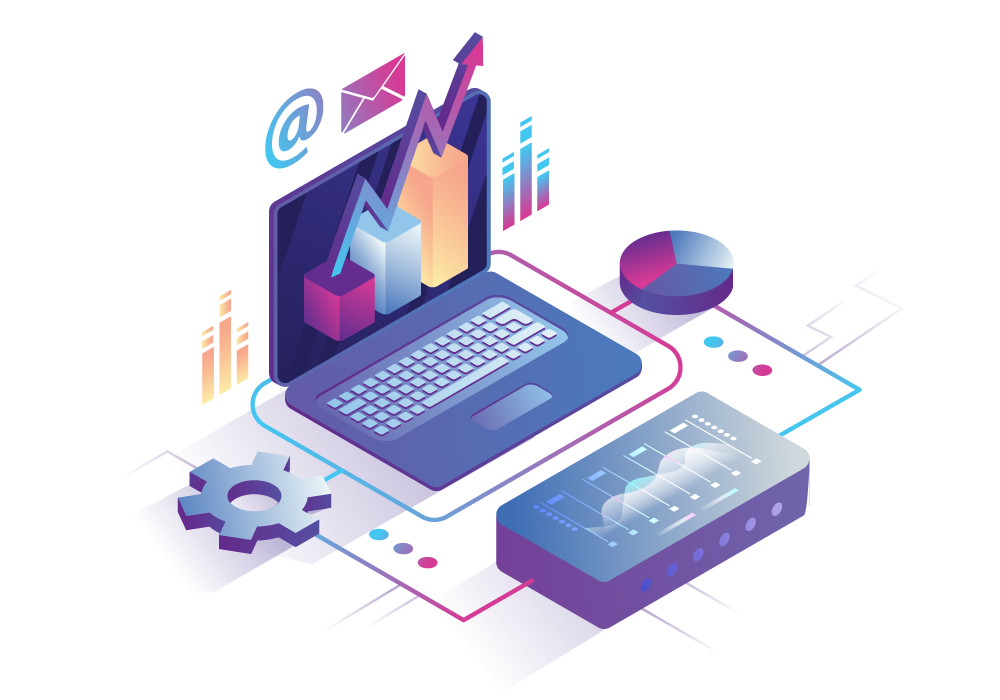 A vector of website development