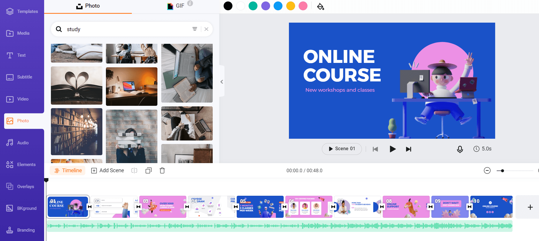 A screenshot of Flex Clip stock media
