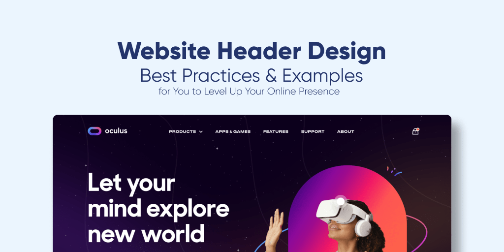 Website header design-best practices and examples featured image