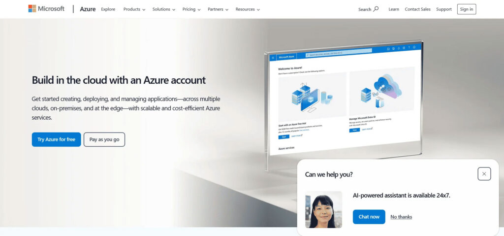 Microsoft Azure offers a wide range of AI services